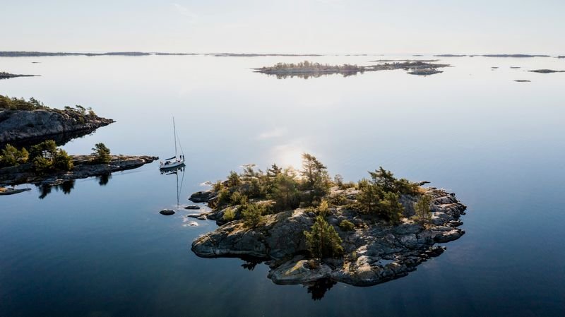 scandinavian islands yachts anchor